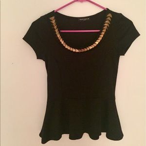 Jeweled Peplum Top