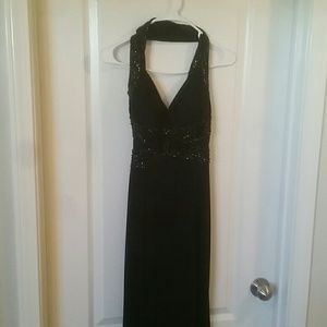 A formal black dress