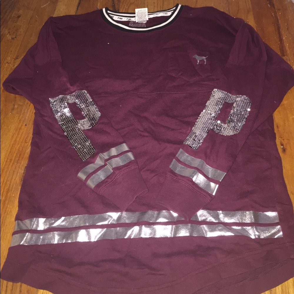 GLAMOROUS PINK VARSITY SHIRT