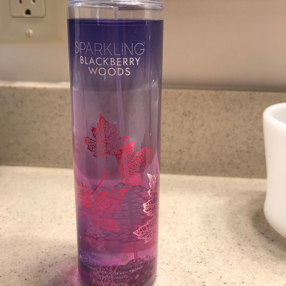 Barely used sparkling blackberry woods body spray