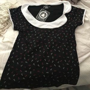 BNTW SAILOR SHIRT RETRO PINUP FOURTH OF JULY SALE