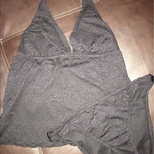 Black lace mossimo tankini