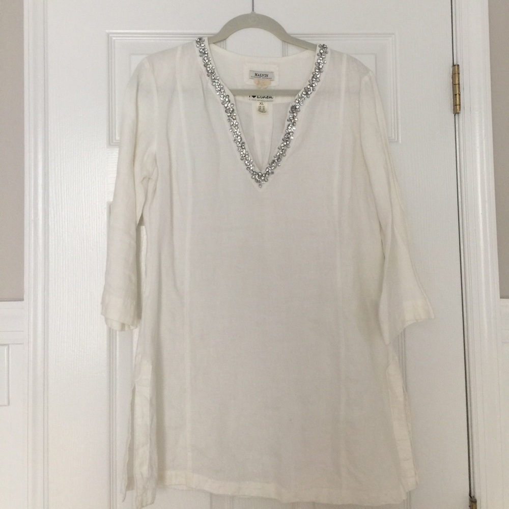 White linen tunic