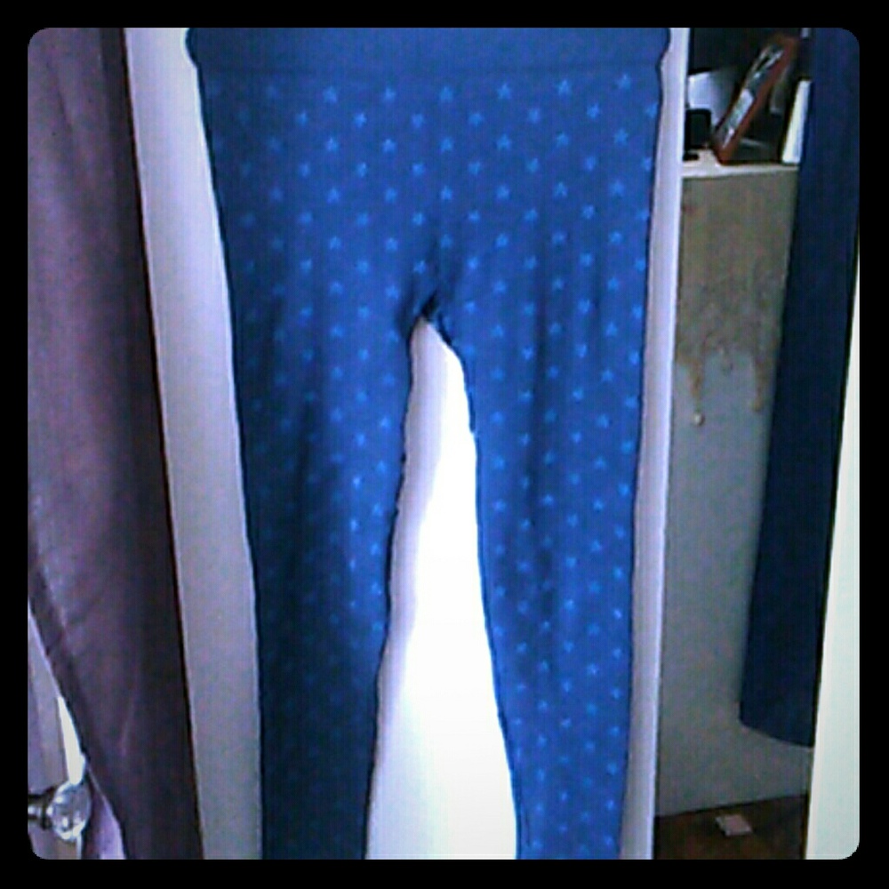 Star blue tights