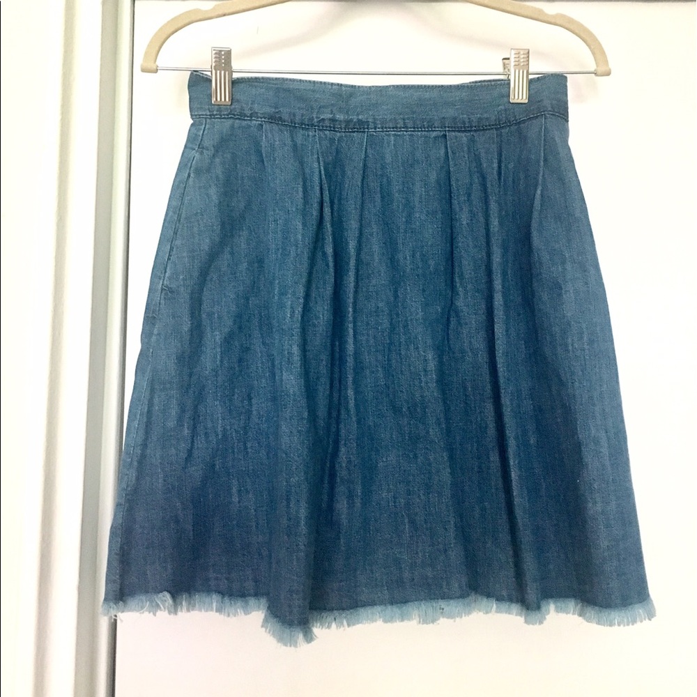 Zara Basic Jean Chambray Skirt - S