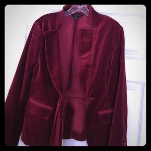 Red velvet jacket -NBW