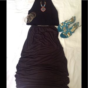 Skirt & crochet tank top