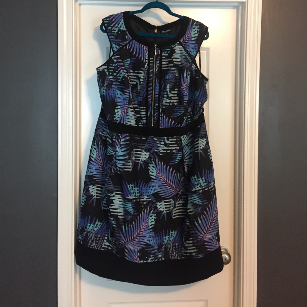 Tropical print dress