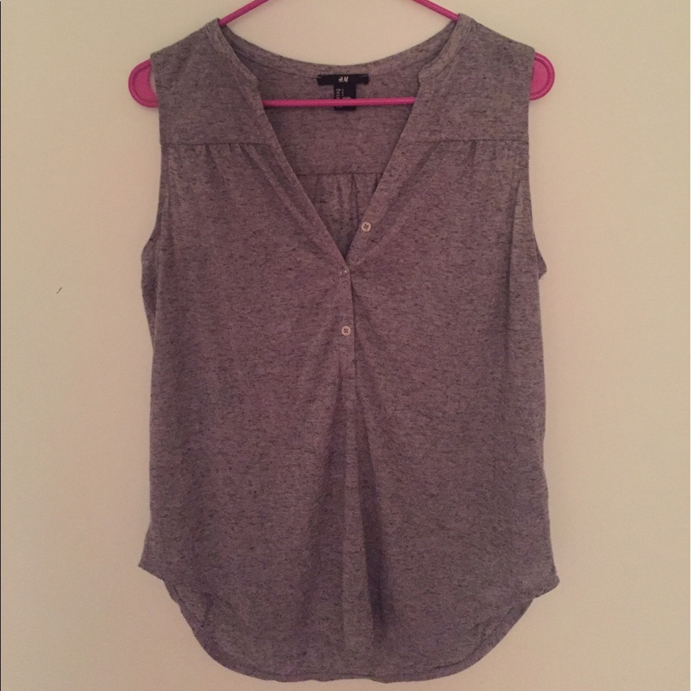 Sleeveless Button Tank