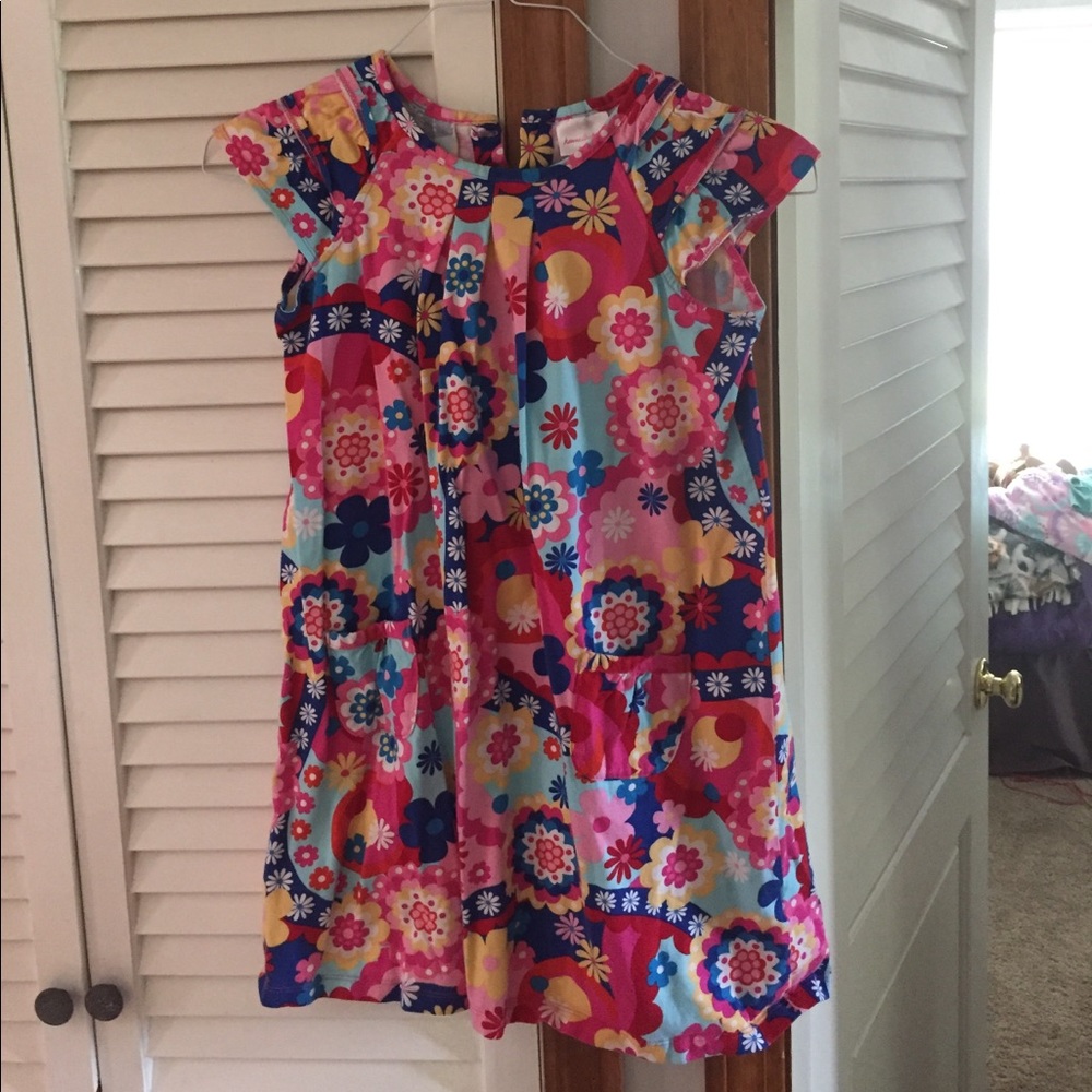 Bright floral girls dress