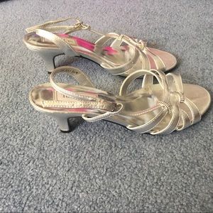 Silver dress sandals