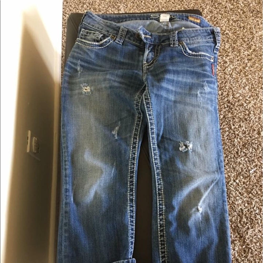 Silver relaxed fit size 29 Capri