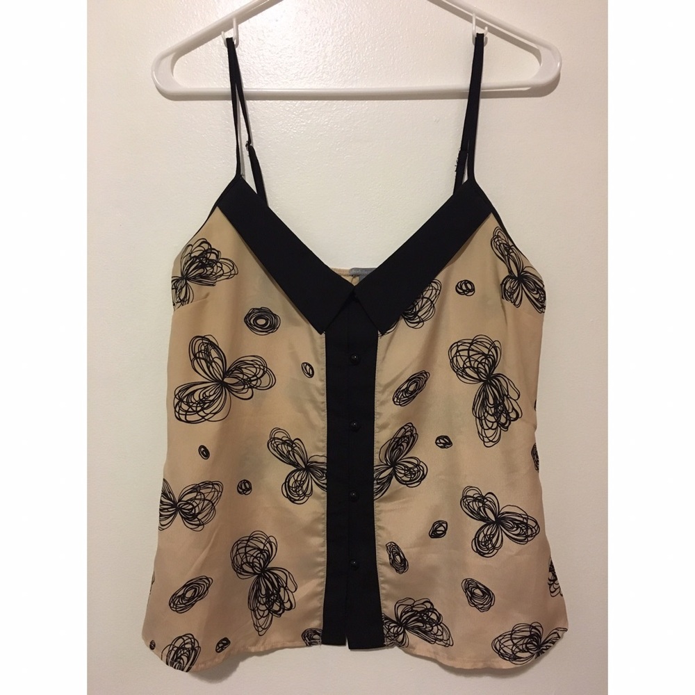 Tan spaghetti strap blouse