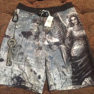 NWT Men's Affliction swim suit, size 31