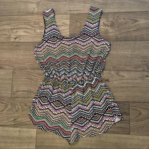 XHILARATION Aztec Print Romper
