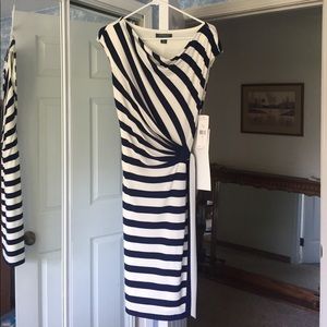 Ralph Lauren navy & white striped dress