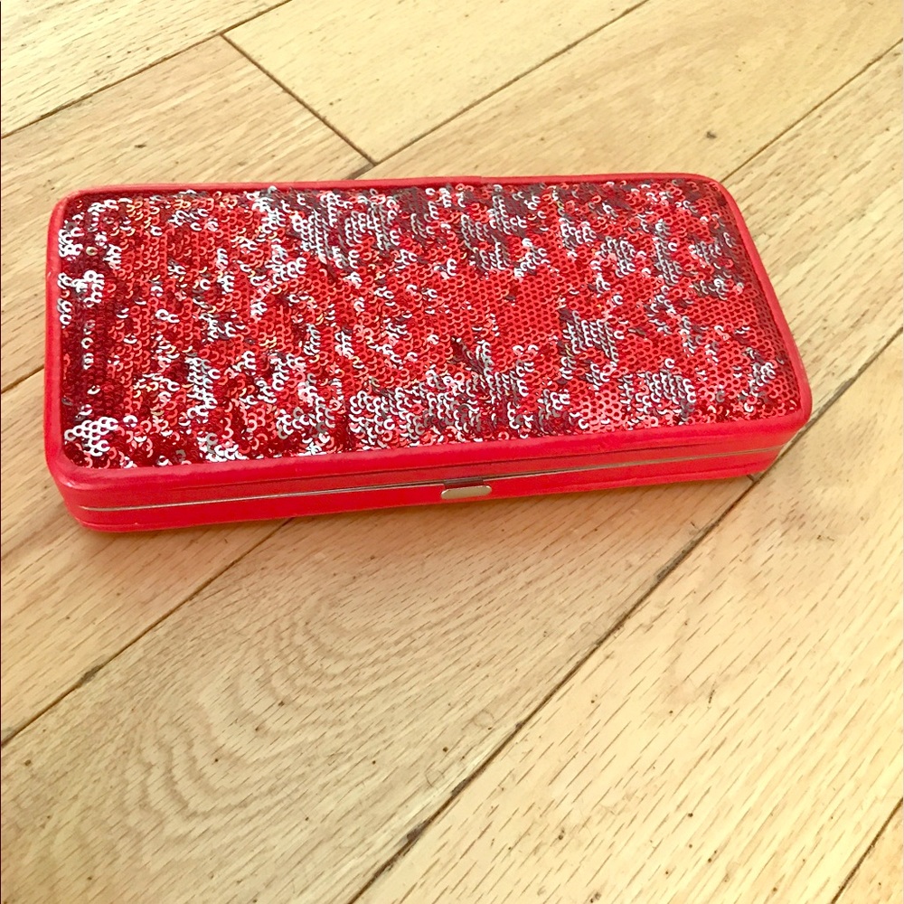 💋Red Sequin clutch/wallet
