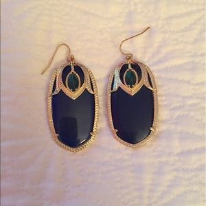 Kendra Scott Darby Earrings in Navy and Green