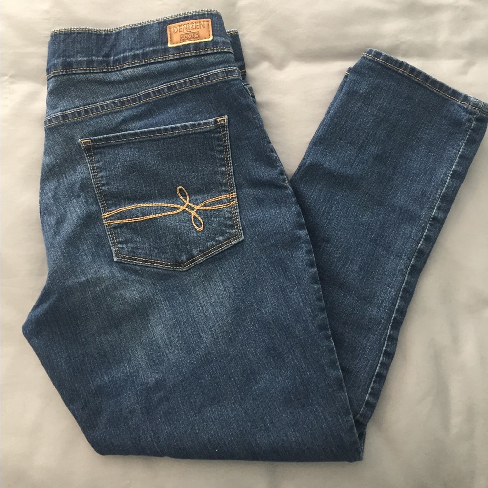 Denim crop pants
