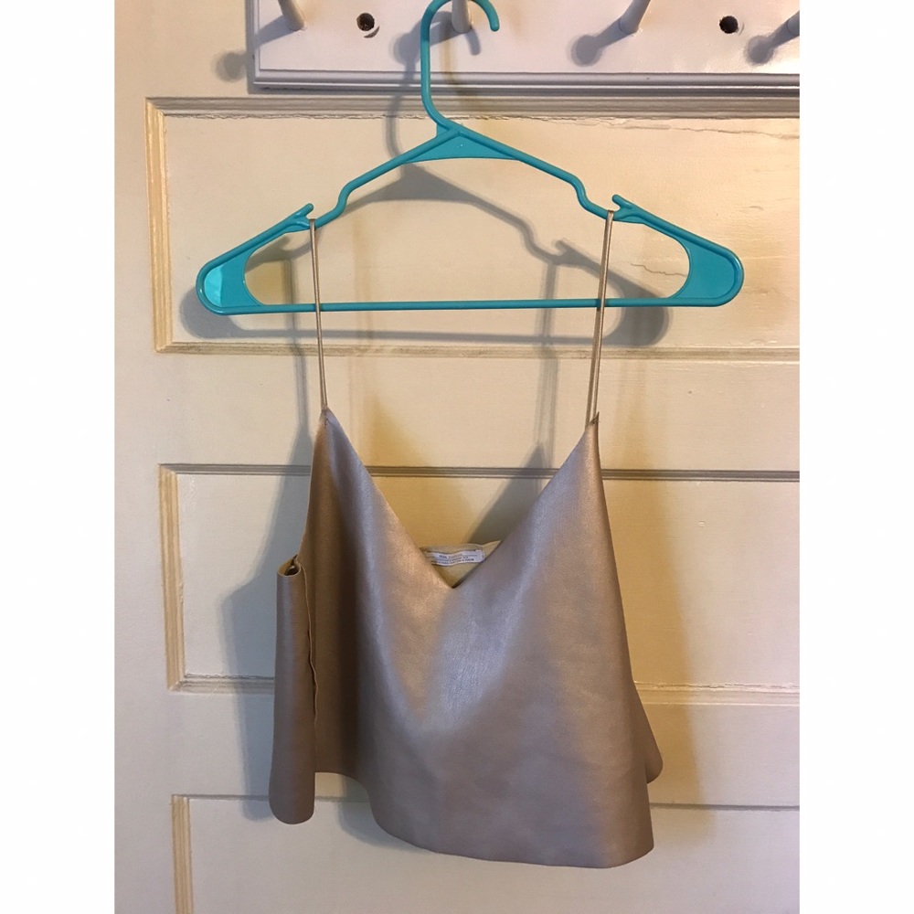 Gold crop tank
