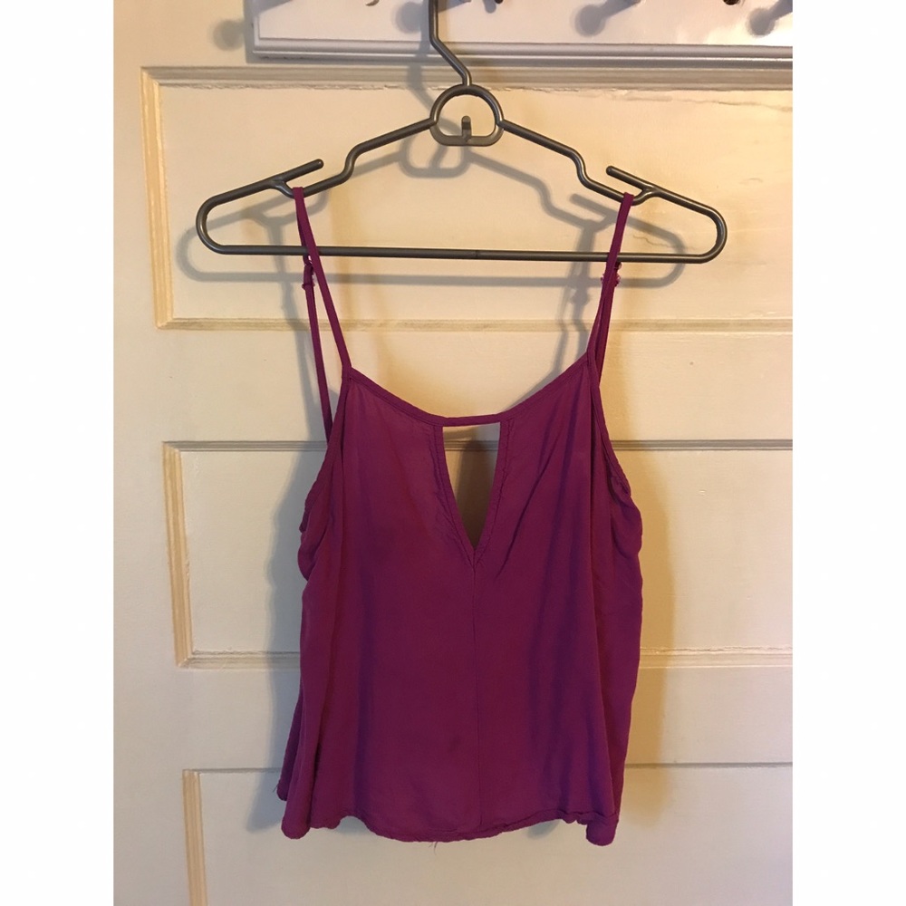 Purple crop tank top