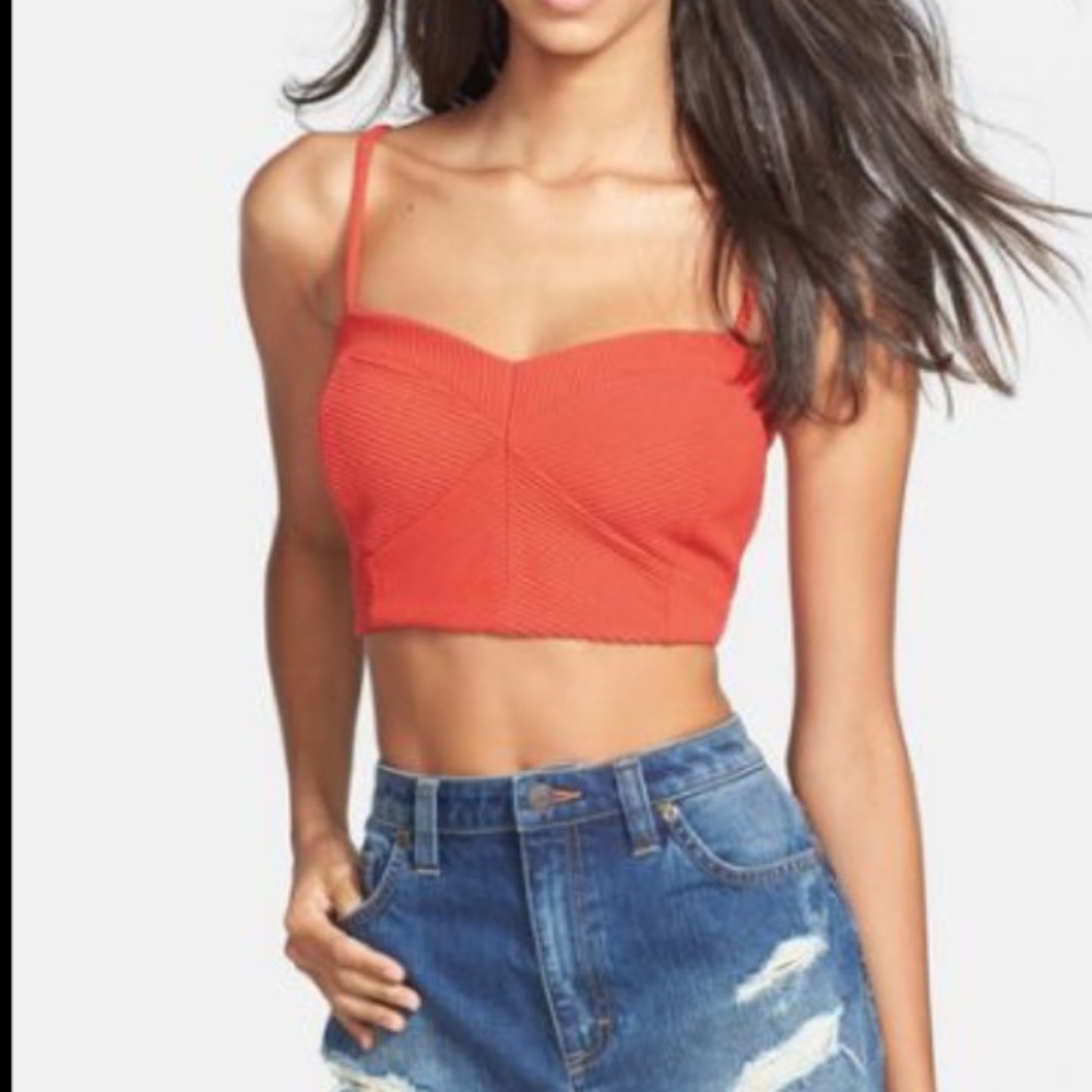 NWOT Orange Crop Top Sz XS