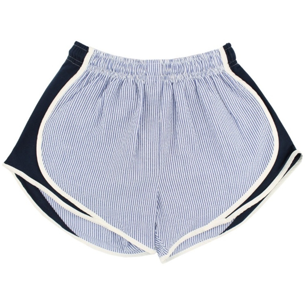 Lauren James Seersucker Running Shorts