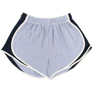 Lauren James Seersucker Running Shorts