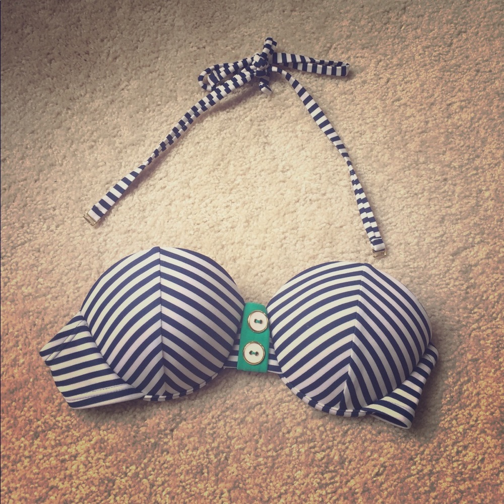 NWOT Xhilaration Nautical Swim top Sz S