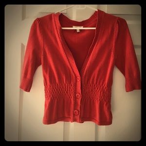 Short sleeve Red Cardigan