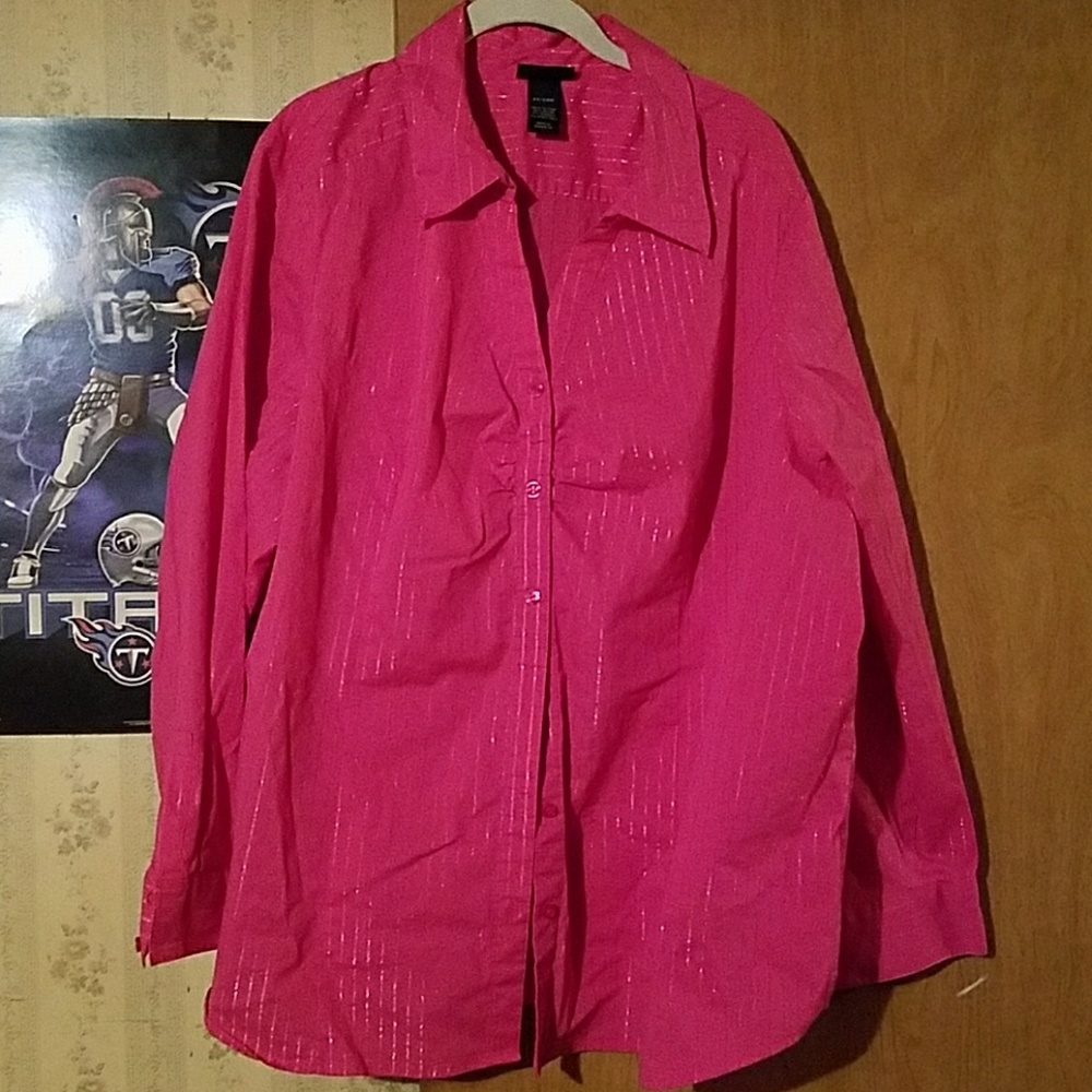 Long sleeved button up top