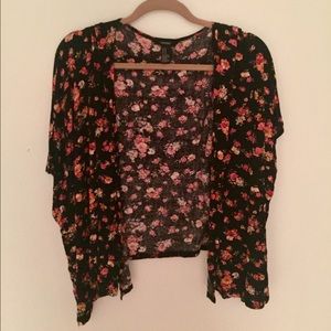 Loose Floral Cardigan
