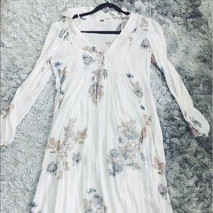 Free People White Floral Maxi Dress