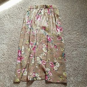 Floral midi skirt