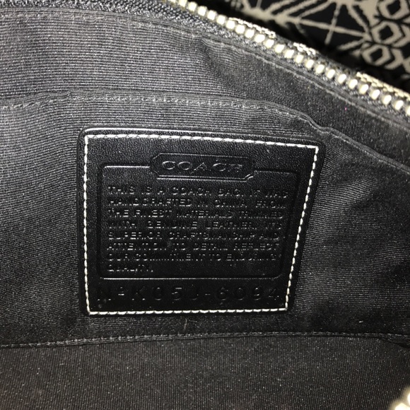 Coach Black Signature CC Logo Wristlet Handbag - Picture 4 of 6