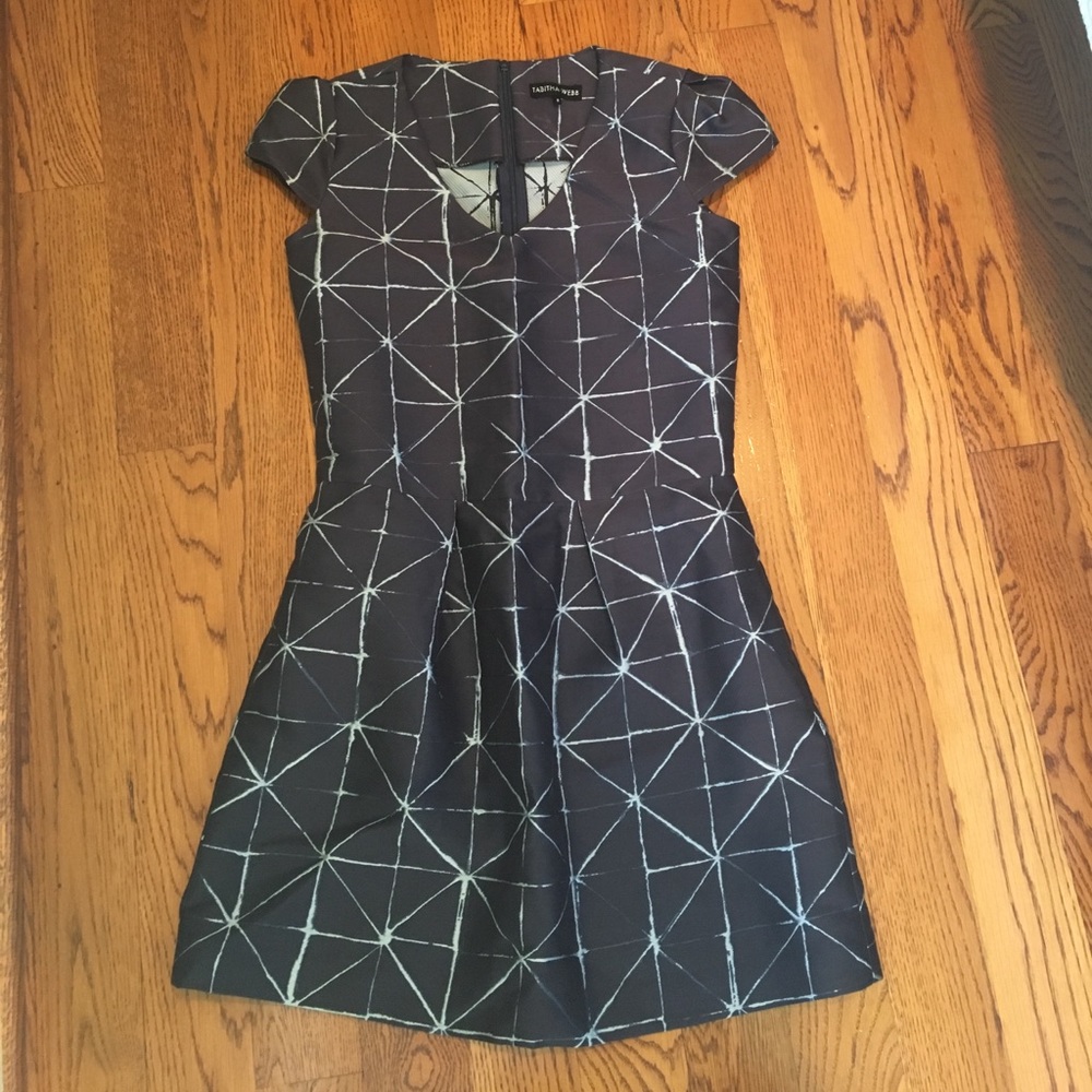 Tabitha Webb blue dress with cap sleeves