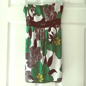 Strapless Flowered Top