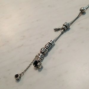 Pandora bracelet with charms