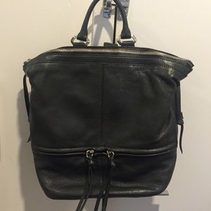 Dark Green Leather Backpack