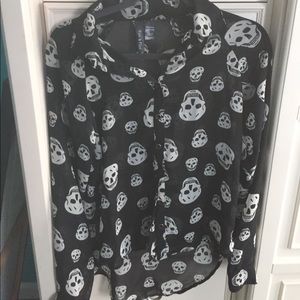 Skull button down