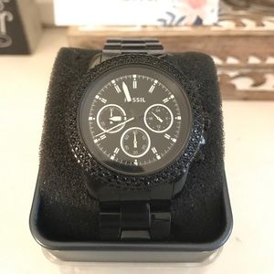 Black fossil watch brand new ! Never worn.