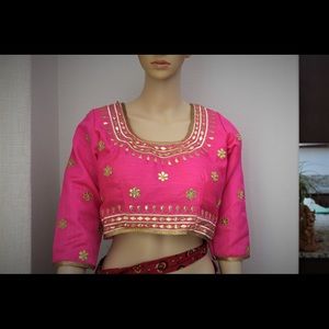 Raw silk blouse/crop top