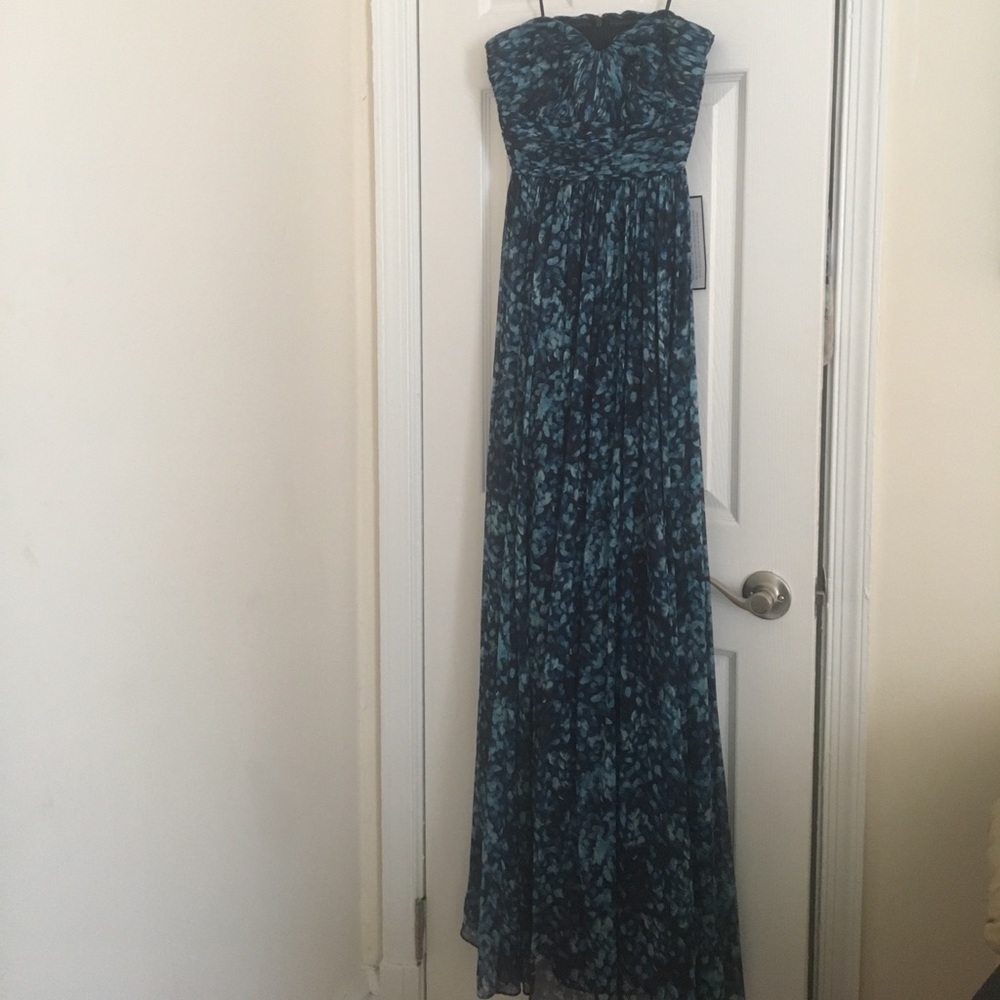 NWT J Crew Watercolor Marbella Strapless Dress