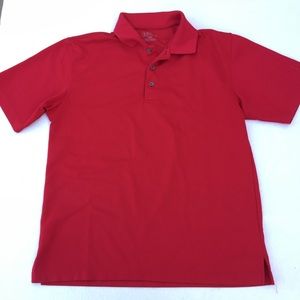 Men's PGA Tour Red 100% Polyester Polo Medium