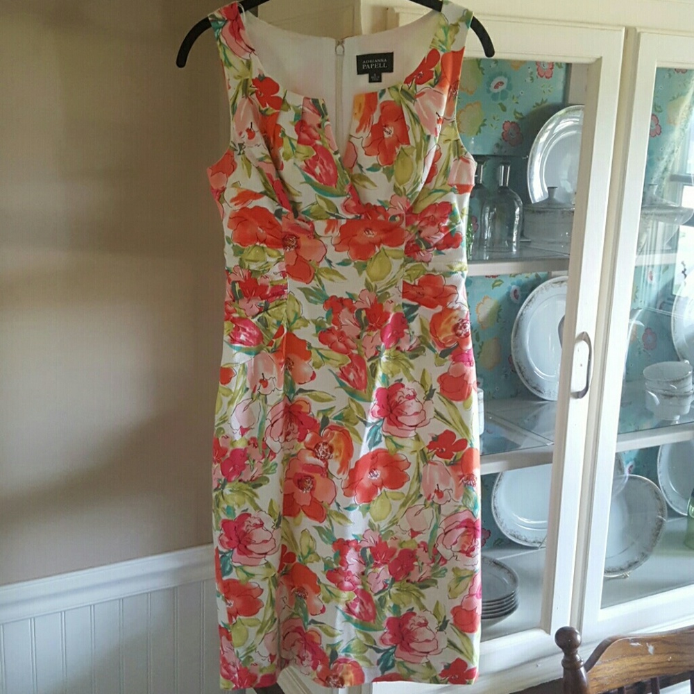 BEAUTIFUL!  Floral dress Adrianna Papell