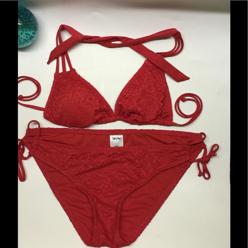 WOMEN's Mossimo  Bikini swim suit Red