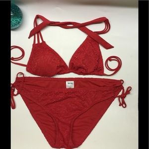WOMEN's Mossimo  Bikini swim suit Red