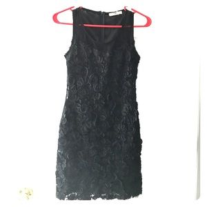 Sexy Floral Little Black Dress