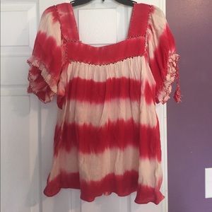 Boho tie dye blouse