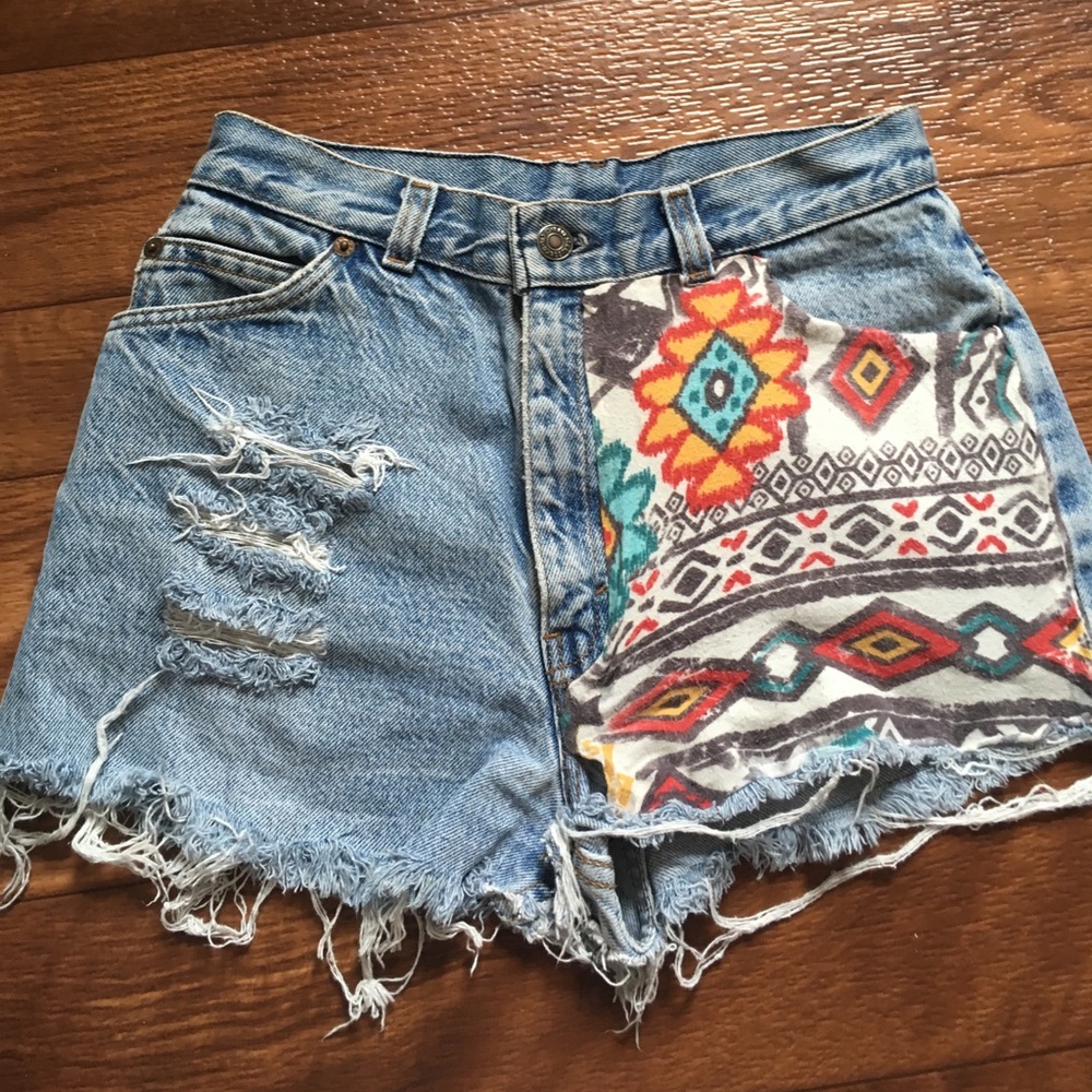 Custom made Levi high waisted shorts